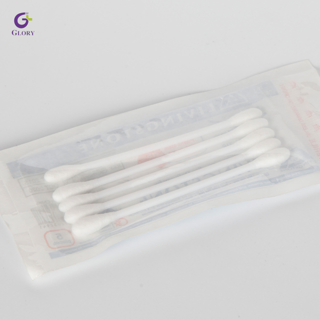 Applicateur de coton stérile jetable en bois Qtips Cotton Swabs