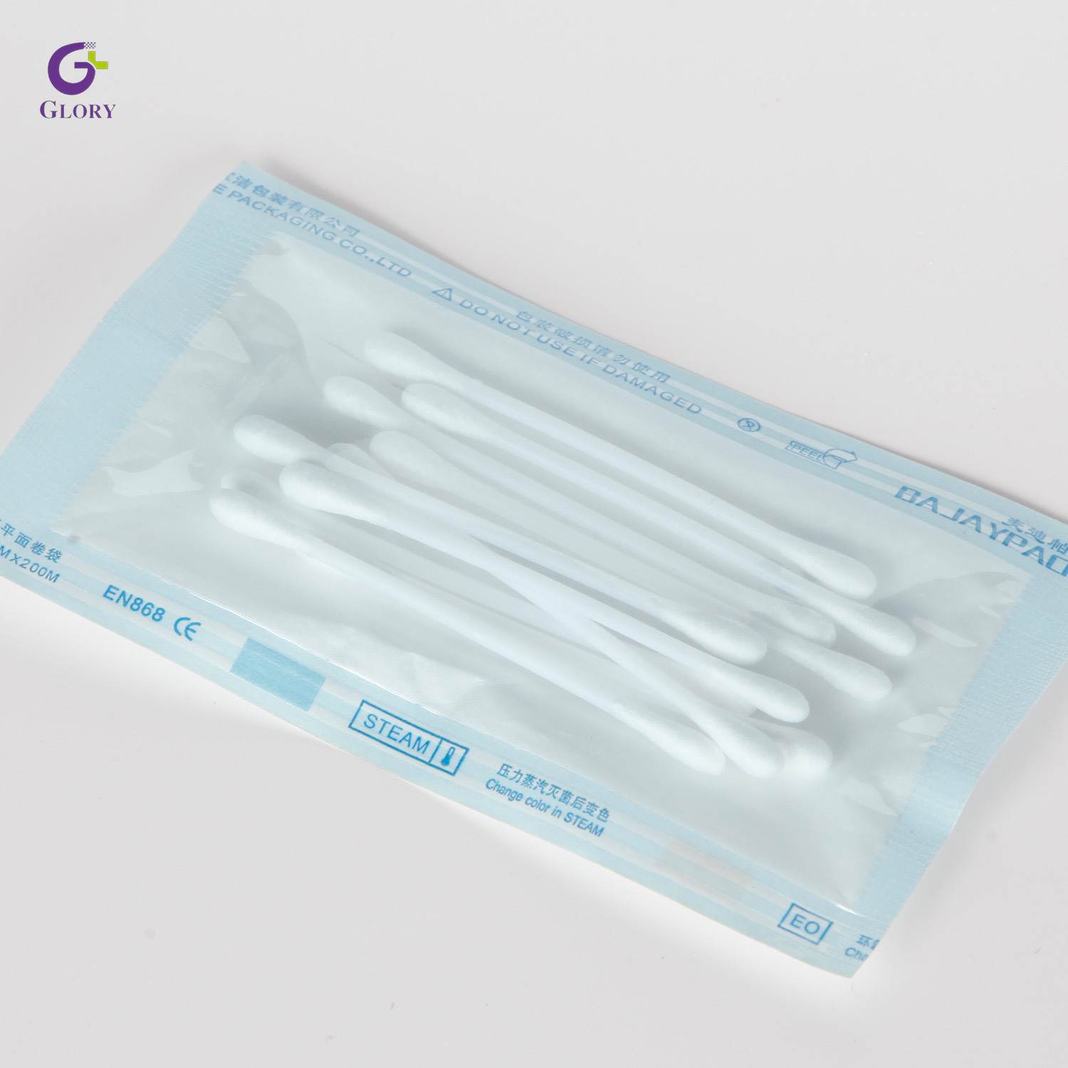 Applicateur de coton stérile jetable en bois Qtips Cotton Swabs