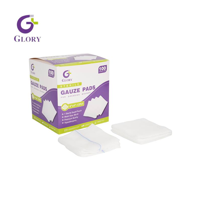 Écouvillons de gaze stériles jetables