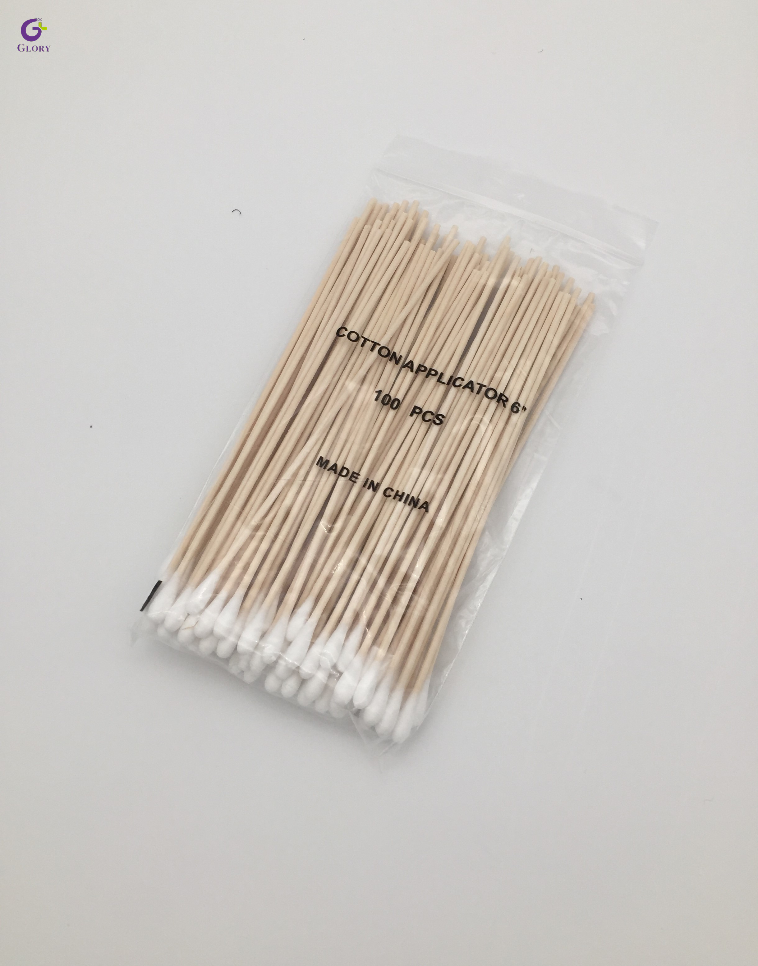 Applicateur de coton stérile jetable en bois Qtips Cotton Swabs