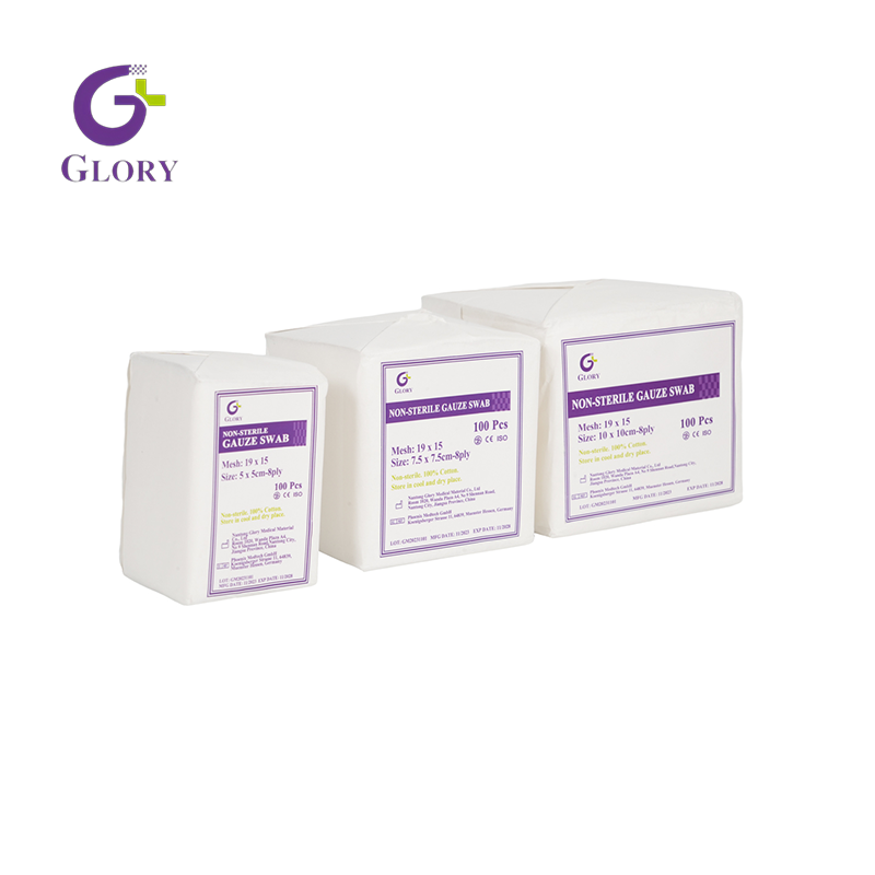 Écouvillons de gaze stériles jetables