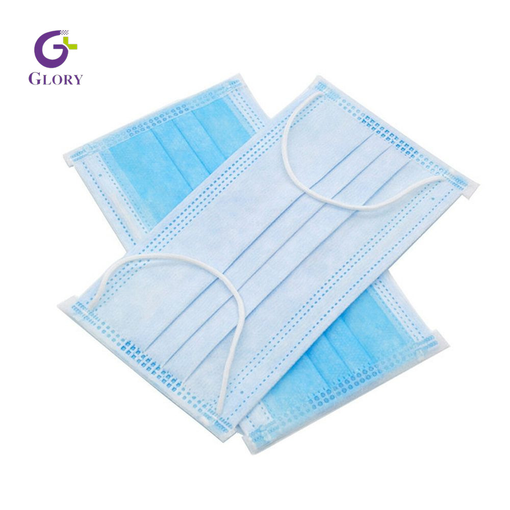 Masque facial non tissé jetable, masque de protection respirant à 3 épaisseurs, imperméable à l'eau, anti-poussière, hypoallergénique pour un usage médical et personnel quotidien