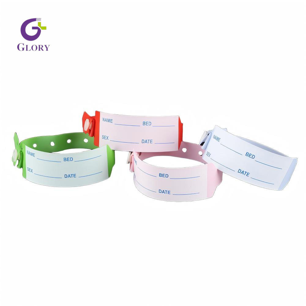 Bracelet d'identification de patient jetable, bracelet d'identification médicale anti-perte étanche, bracelet de patient en vinyle souple pour hôpital, clinique et soins infirmiers