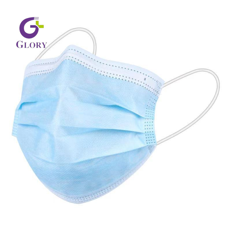 Masque facial non tissé jetable, masque de protection respirant à 3 épaisseurs, imperméable à l'eau, anti-poussière, hypoallergénique pour un usage médical et personnel quotidien