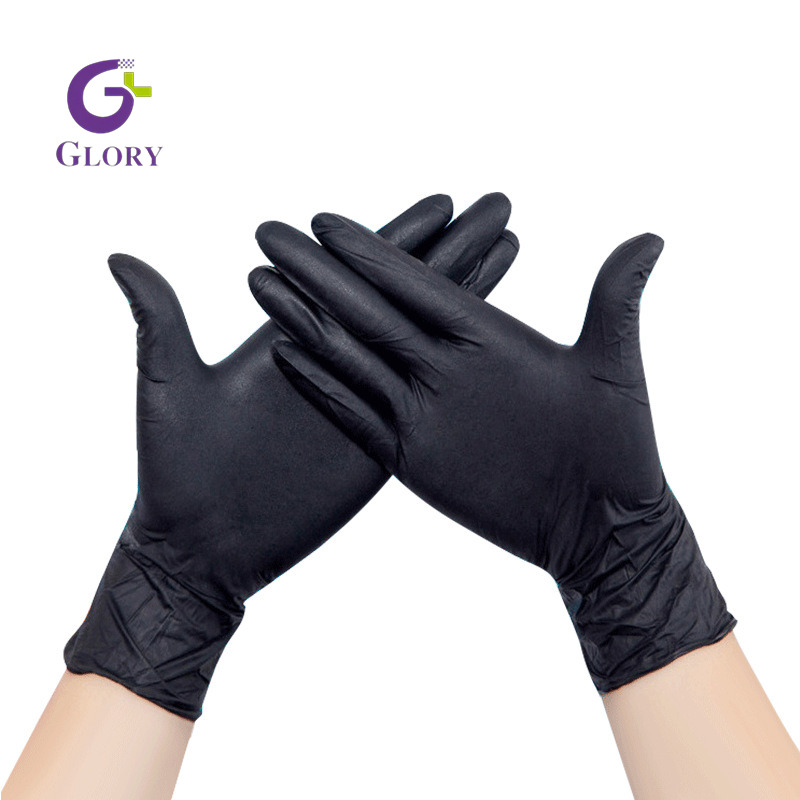 Gants jetables en nitrile, sans poudre ni latex, résistants aux perforations et aux produits chimiques, de qualité alimentaire et médicale pour usage domestique, industriel et en laboratoire